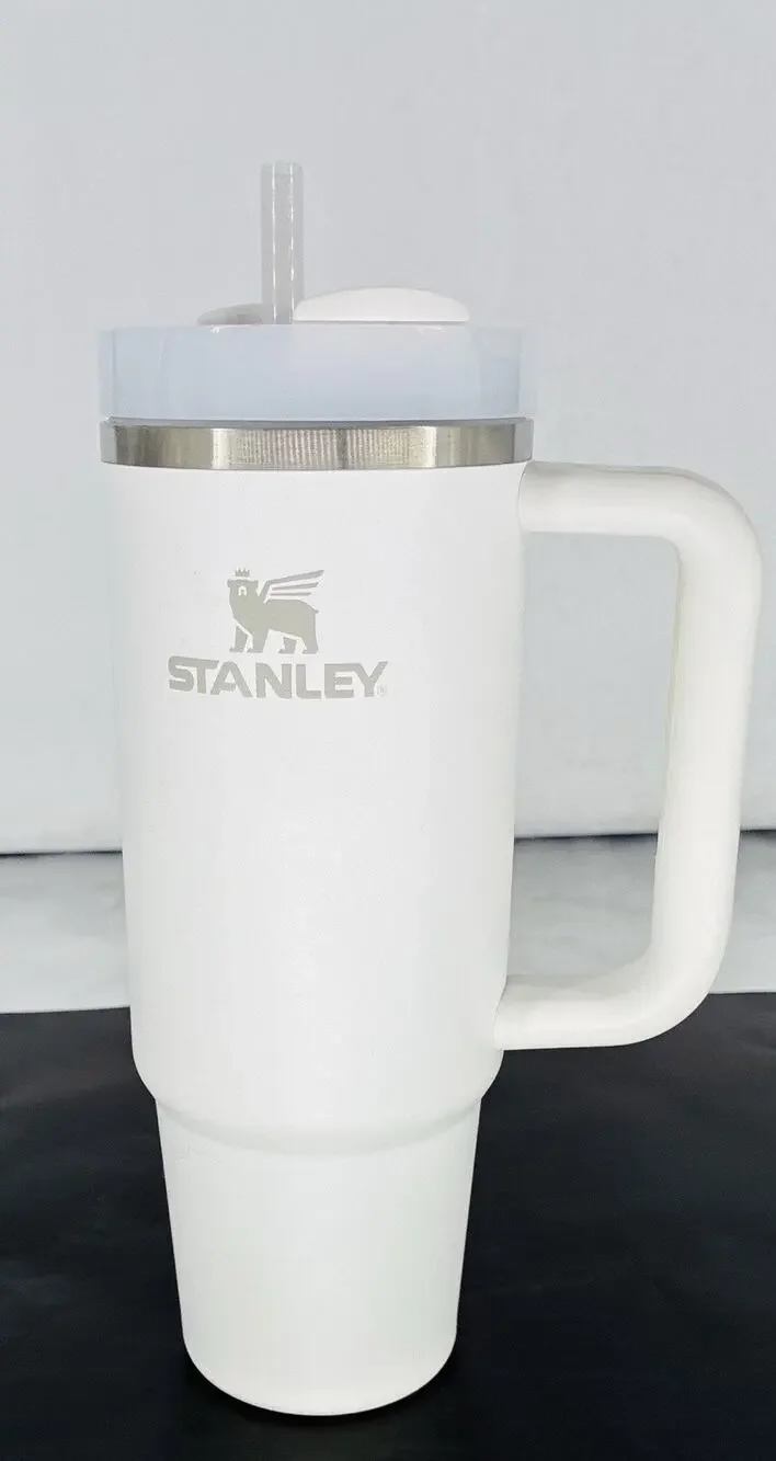 Stanley Quencher H2.0 Tumbler 30oz White Handle Straw Vacuum Insulated BPA-Free
